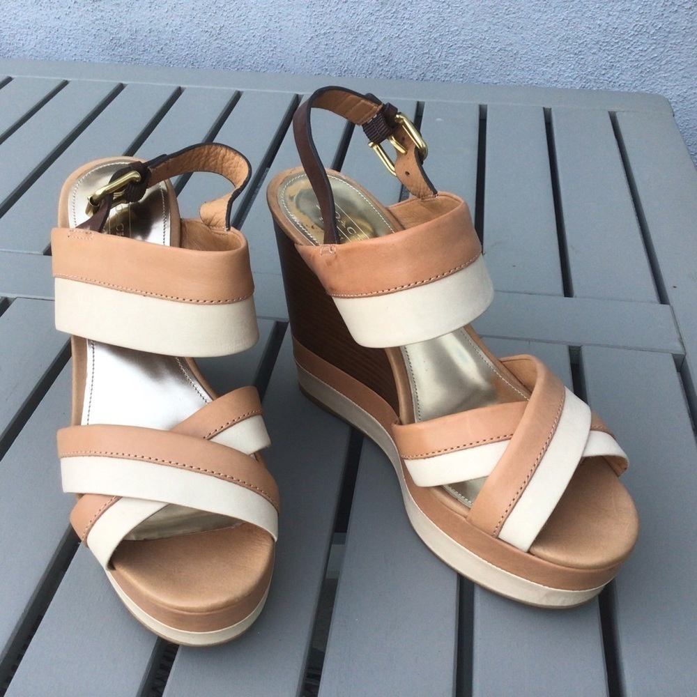 Coach leather wedge sandals - Picture 9 of 10